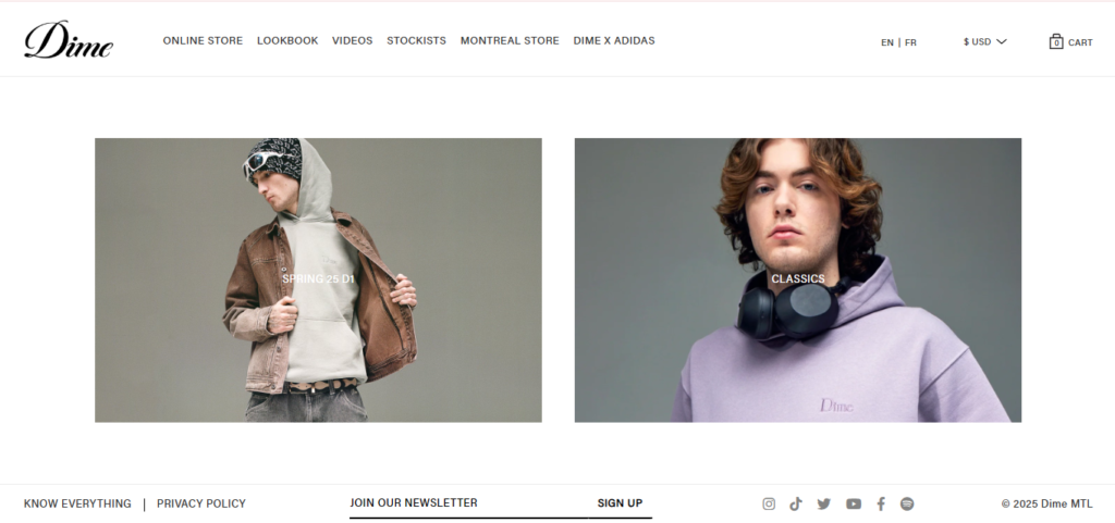 the official website of Dime