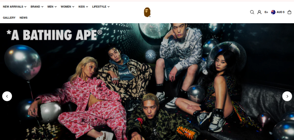 the official website of BAPE - A Bathing Ape